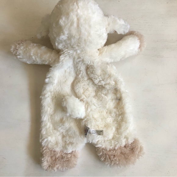Baby Ganz Flat-A-Pat White Lamb Sheep Baby Security Blanket Lovey 16" BG3181 - Picture 2 of 6